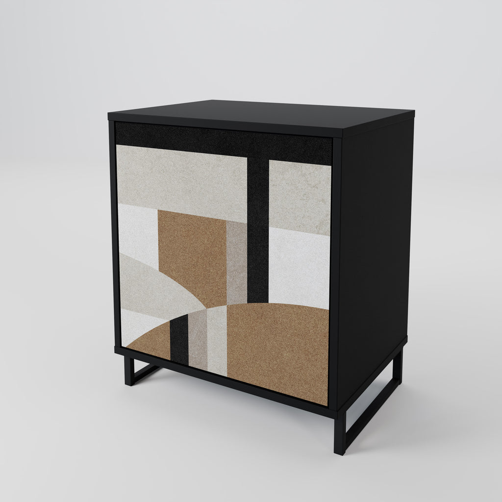 DELICATE MEMENTO 1-Door Sideboard in Black Finish