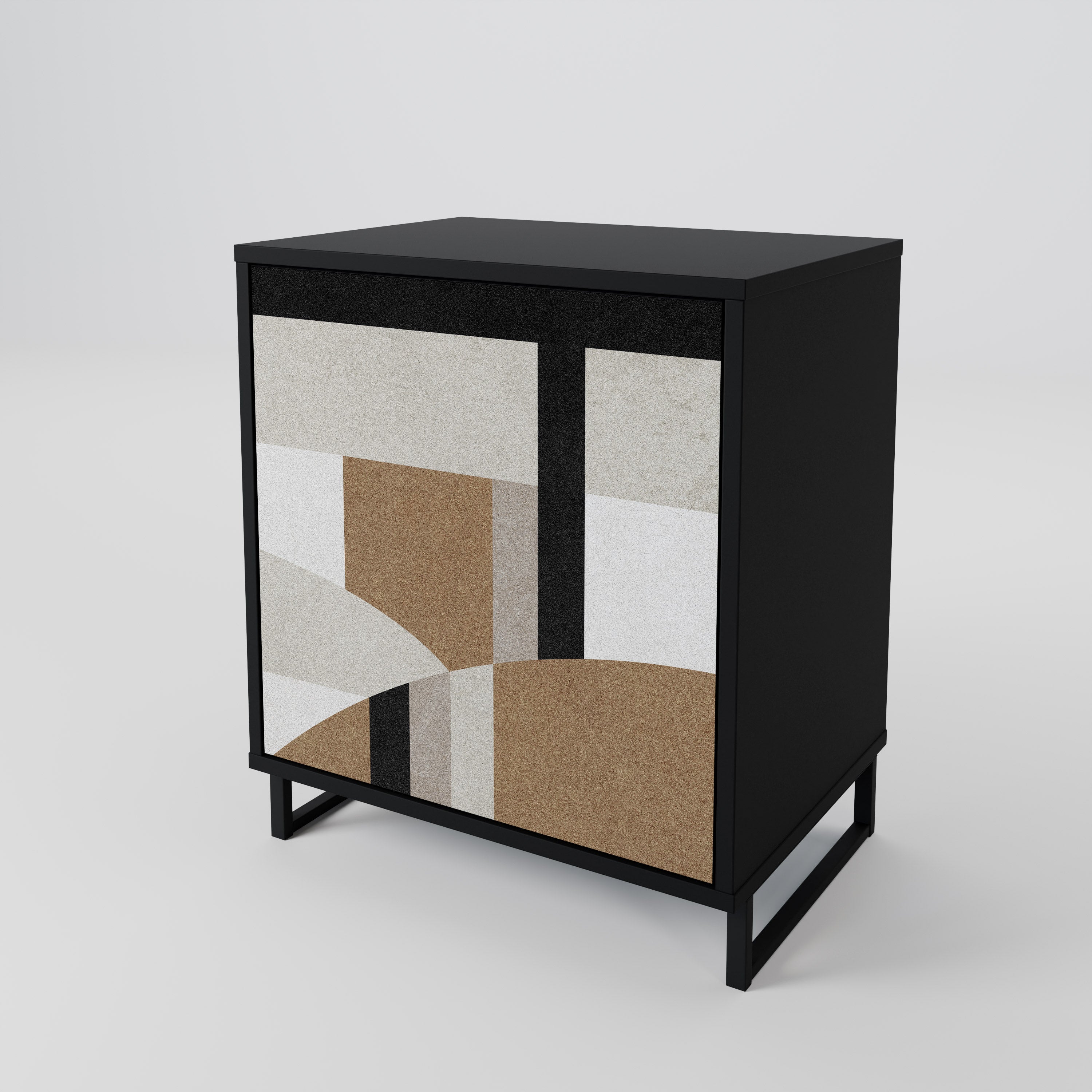 DELICATE MEMENTO 1-Door Sideboard in Black Finish