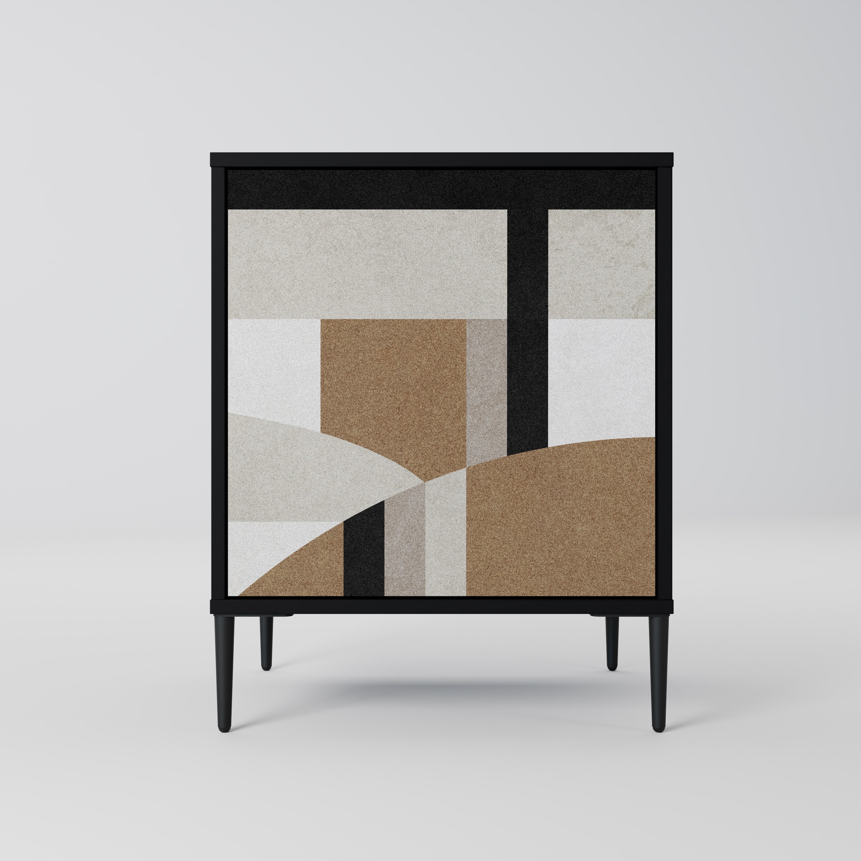 DELICATE MEMENTO 1-Door Sideboard in Black Finish