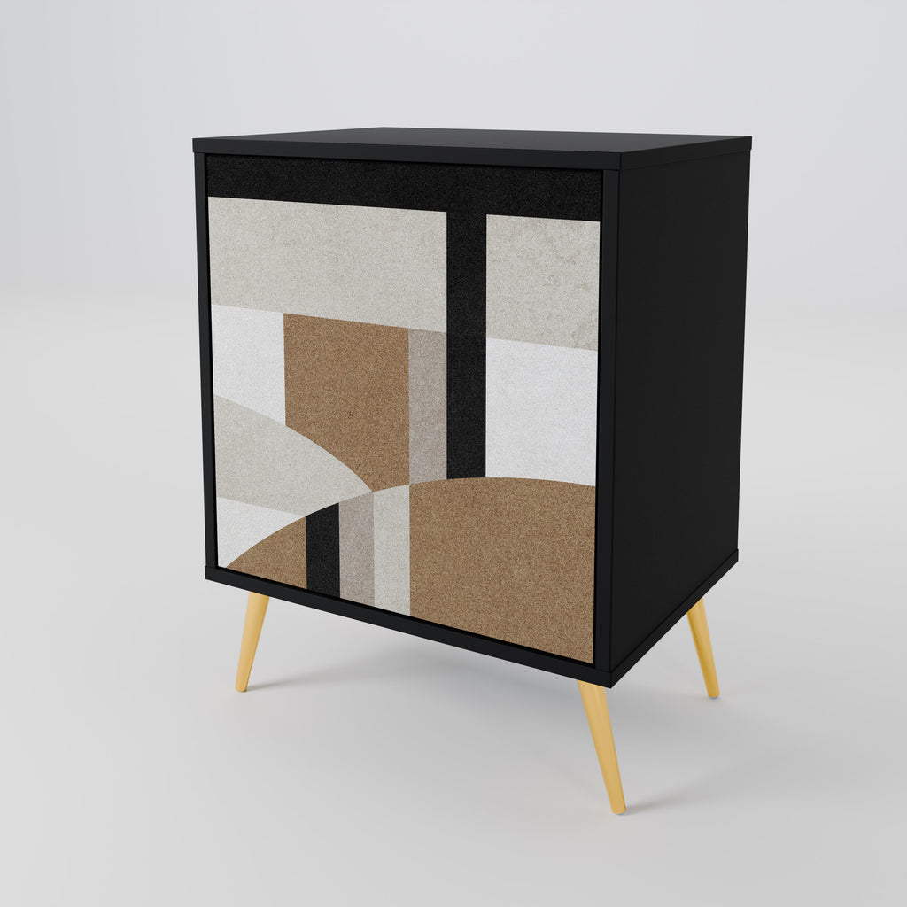 DELICATE MEMENTO 1-Door Sideboard in Black Finish