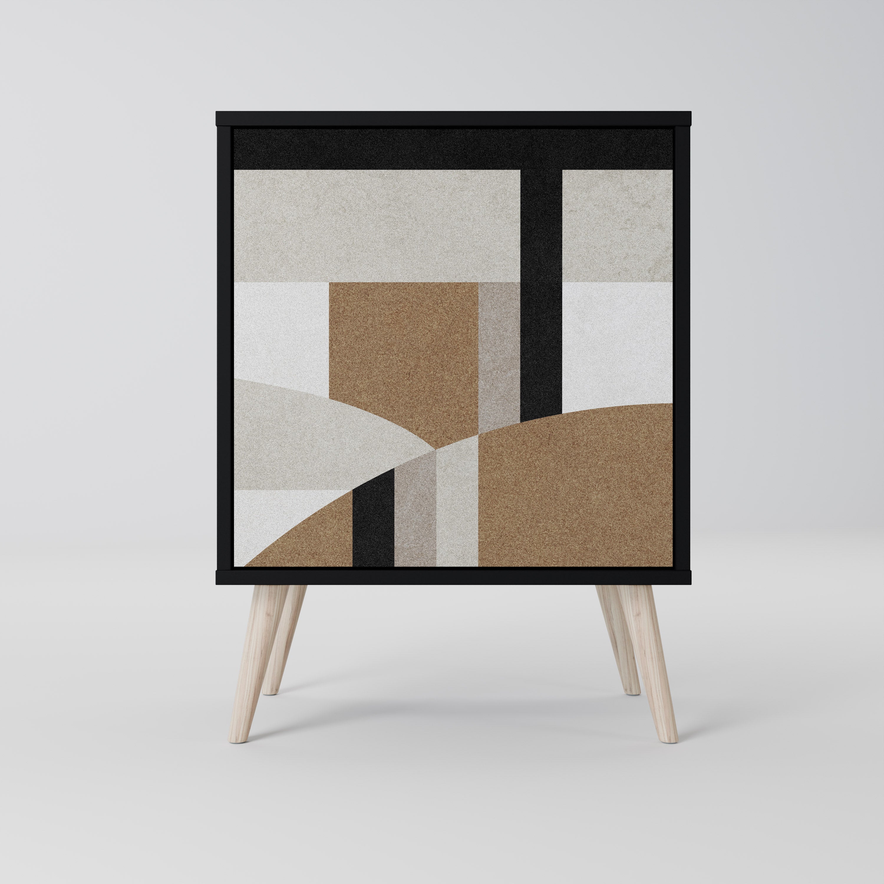 DELICATE MEMENTO 1-Door Sideboard in Black Finish