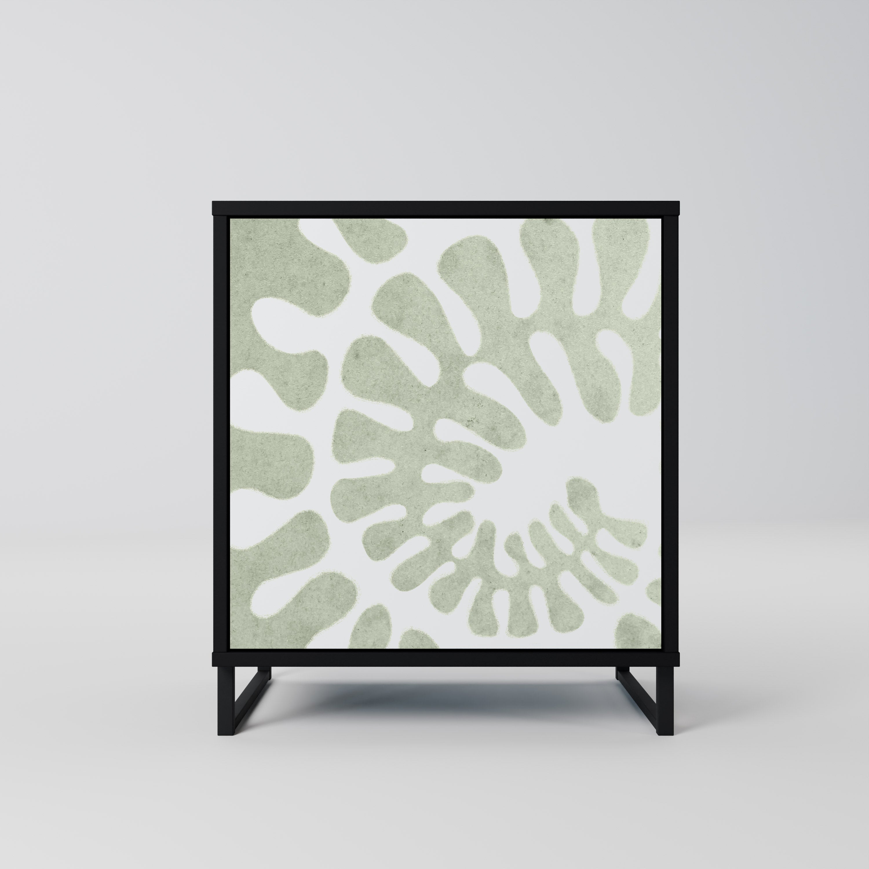 HELIX DANCE 1-Door Sideboard in Black Finish