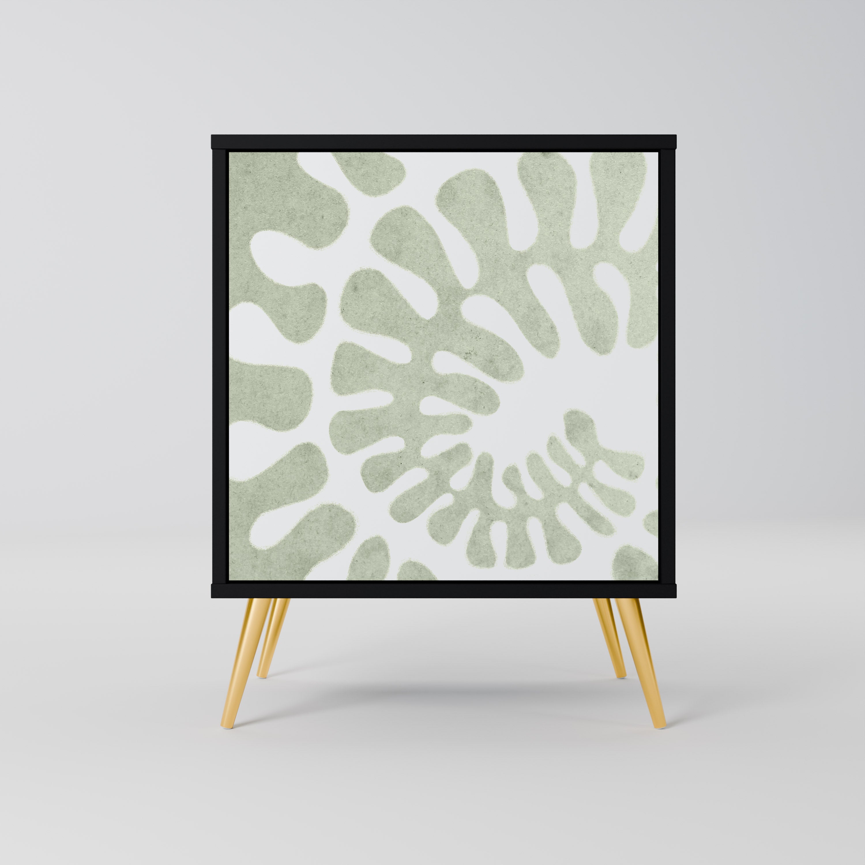 HELIX DANCE 1-Door Sideboard in Black Finish