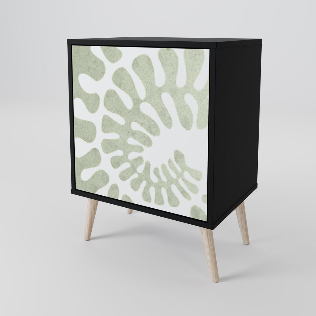 HELIX DANCE 1-Door Sideboard in Black Finish