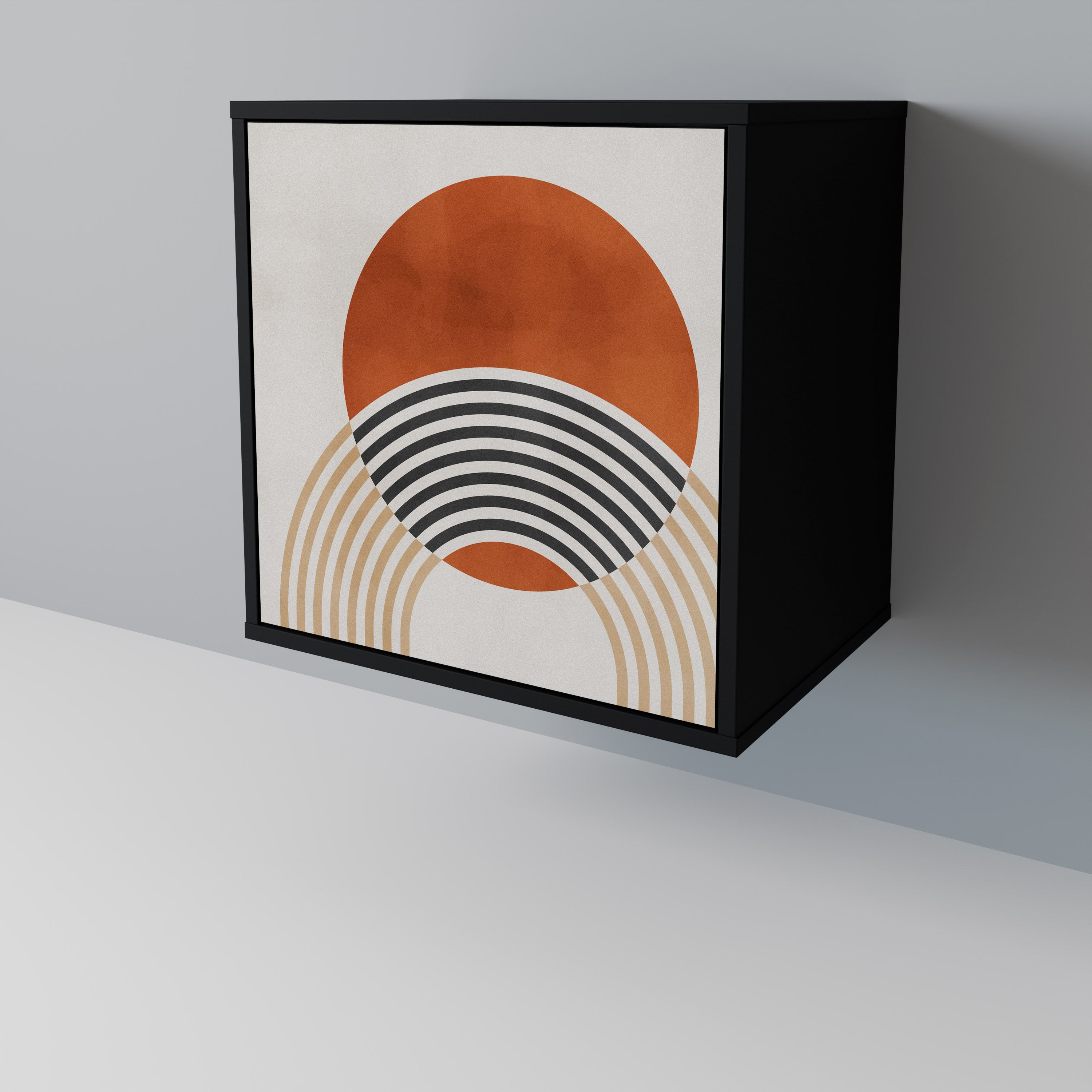 SPACE AROUND 1-Door Sideboard in Black Finish