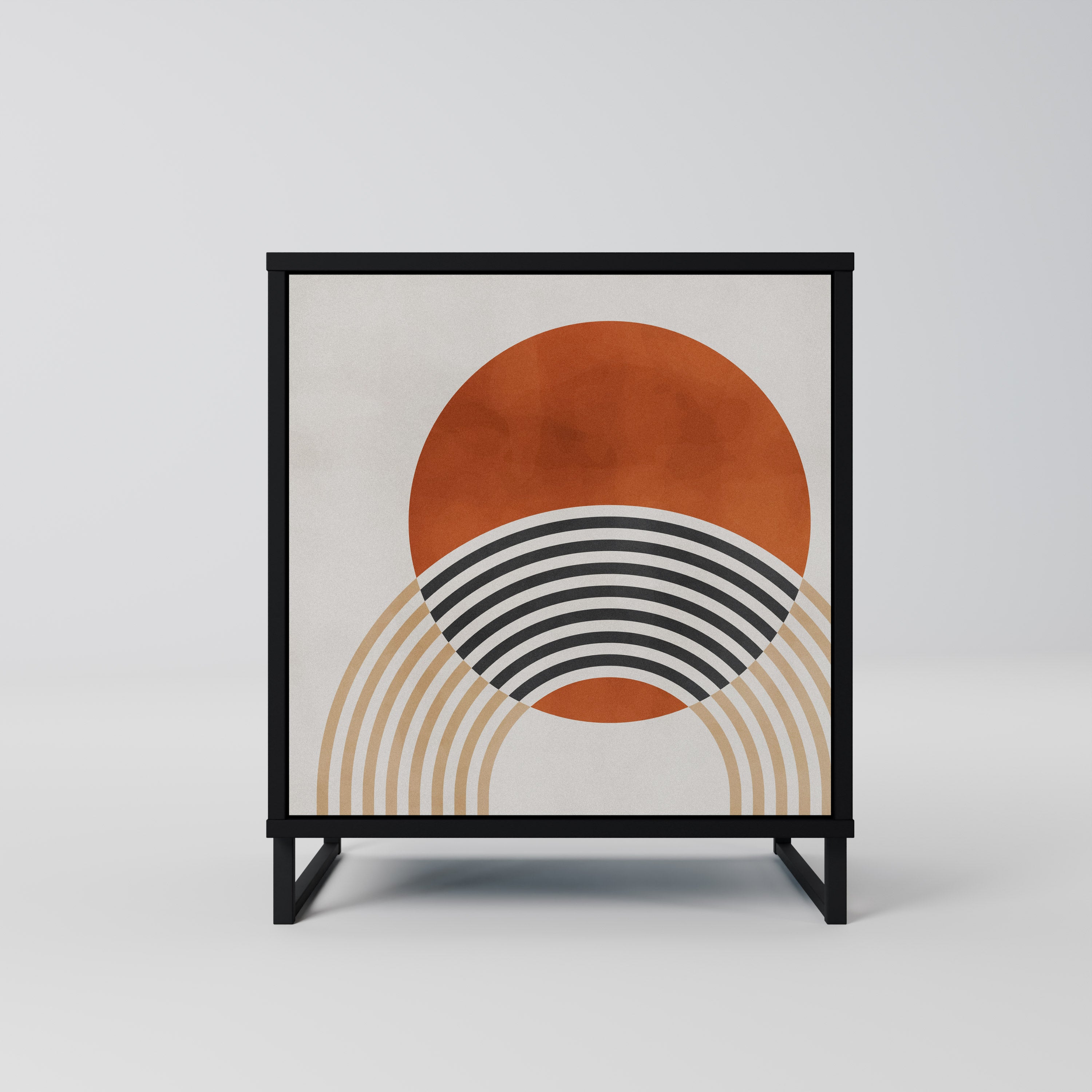 SPACE AROUND 1-Door Sideboard in Black Finish