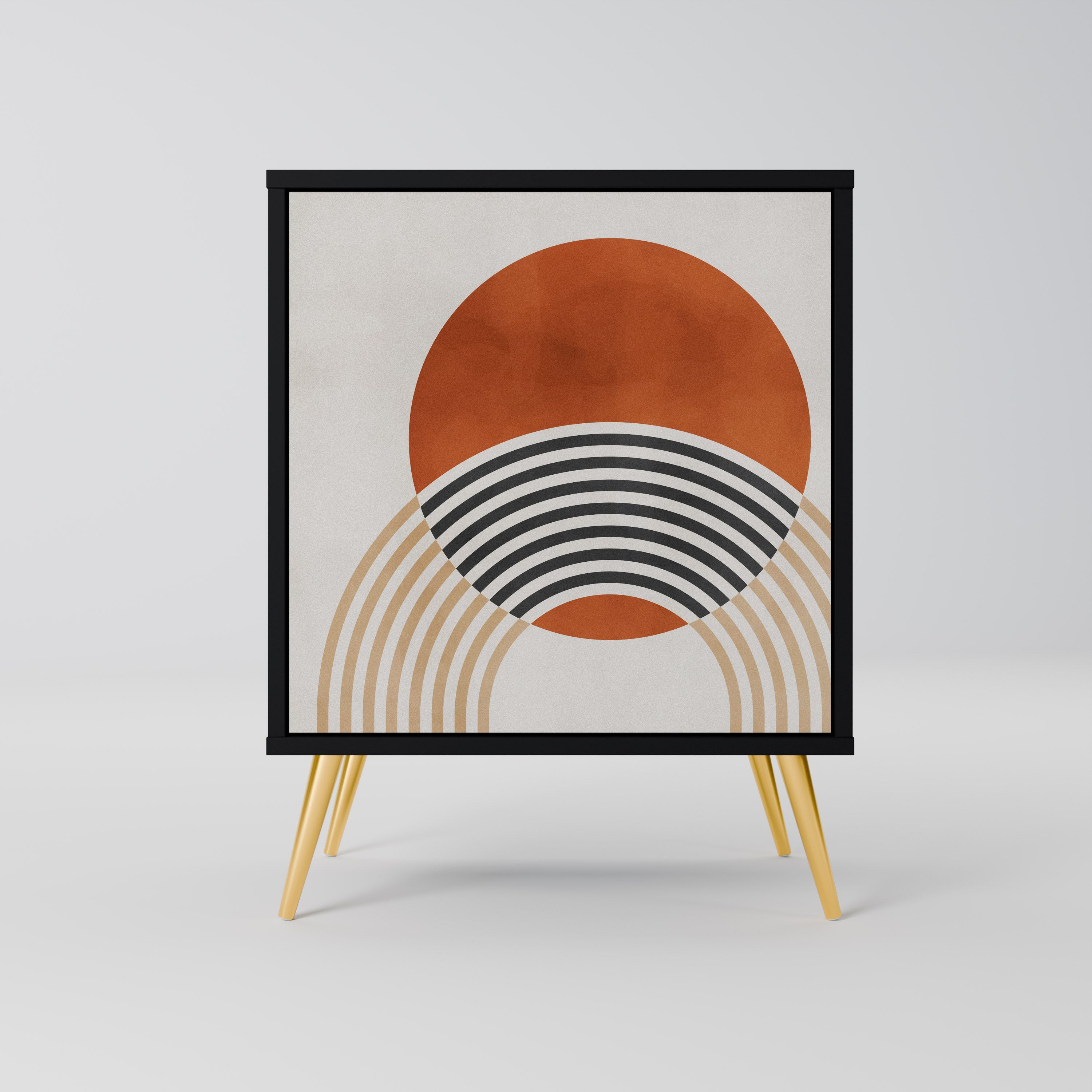 SPACE AROUND 1-Door Sideboard in Black Finish