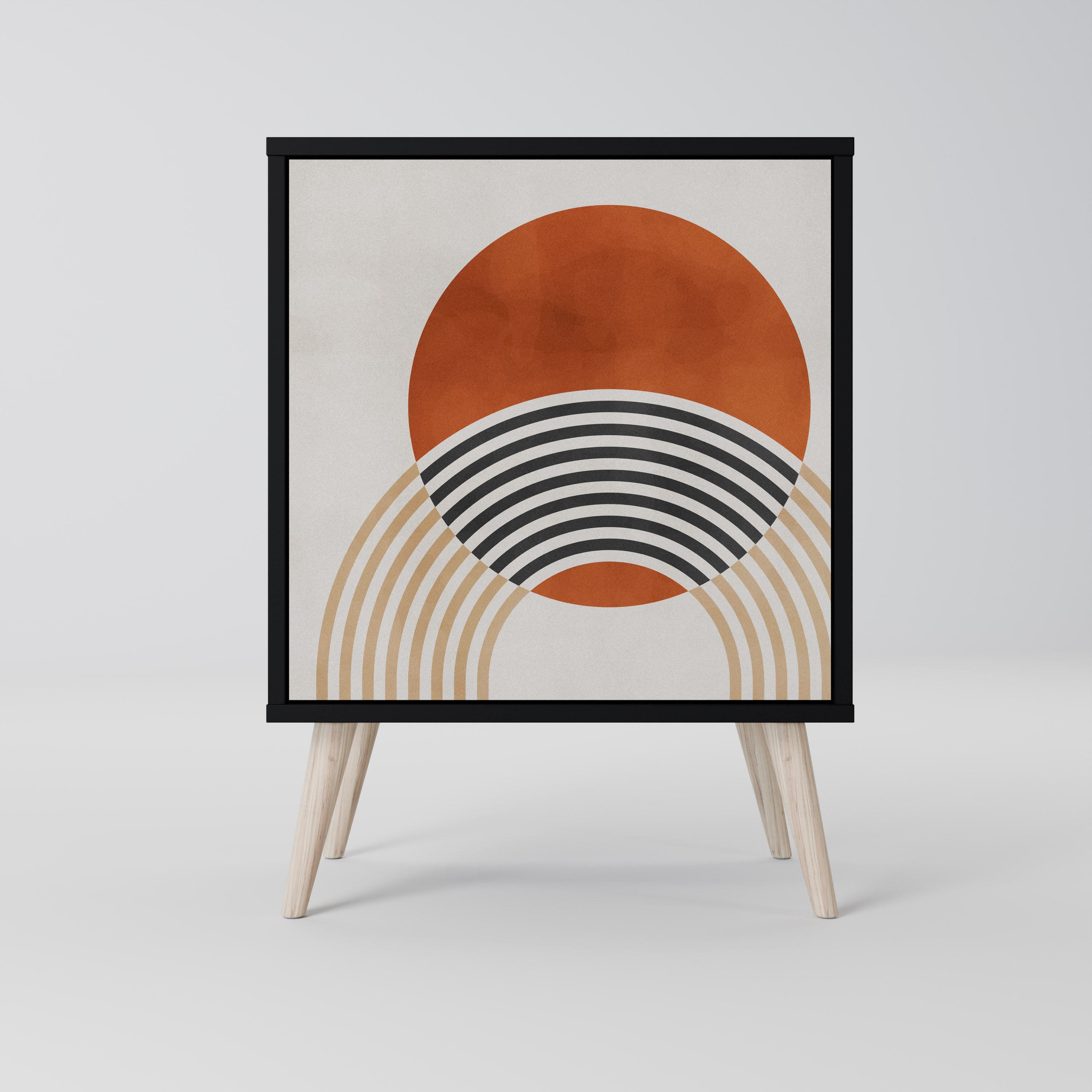 SPACE AROUND 1-Door Sideboard in Black Finish