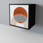 CIRCLE RHYTM Sideboard mit 1 Tür in Schwarz