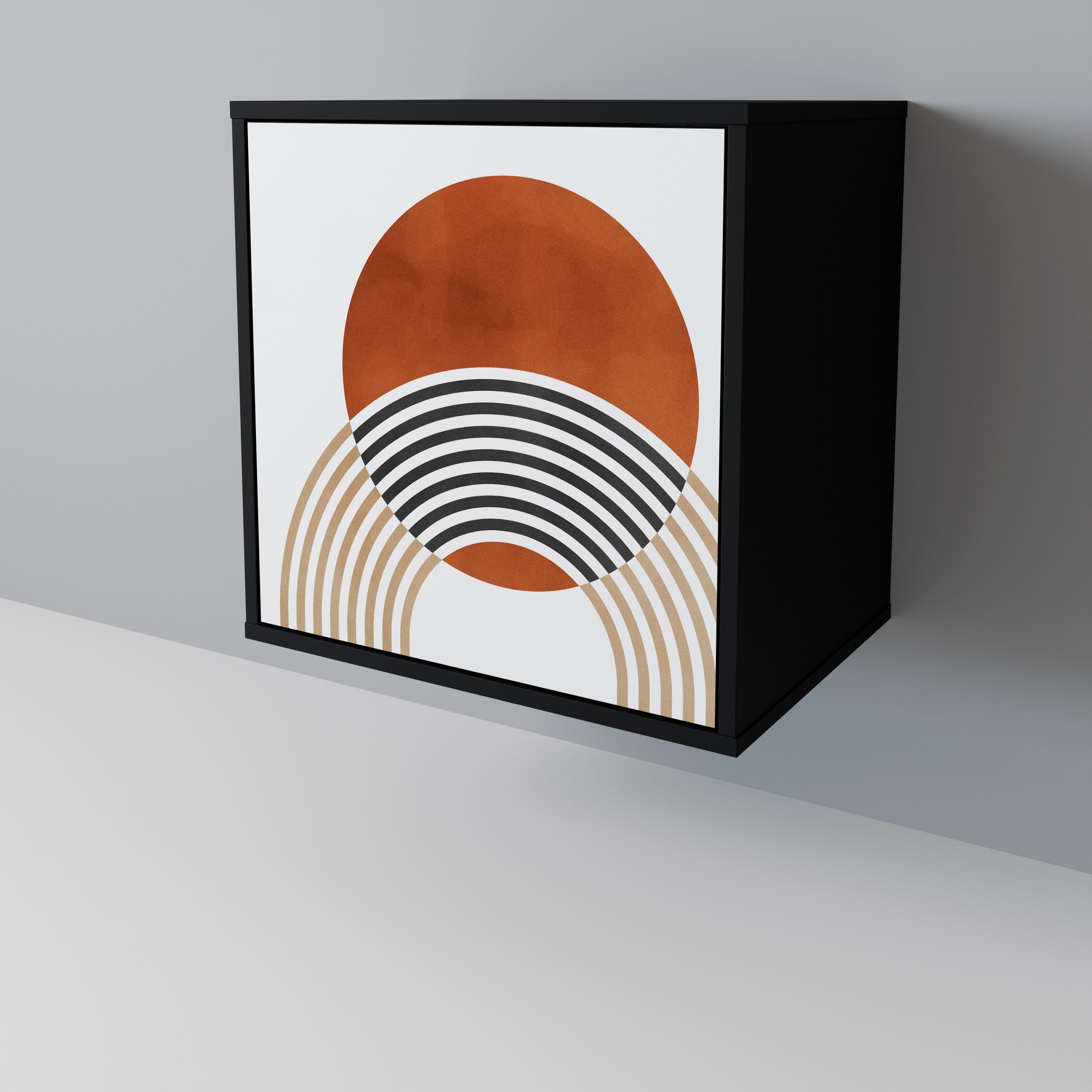 CIRCLE RHYTM Sideboard mit 1 Tür in Schwarz