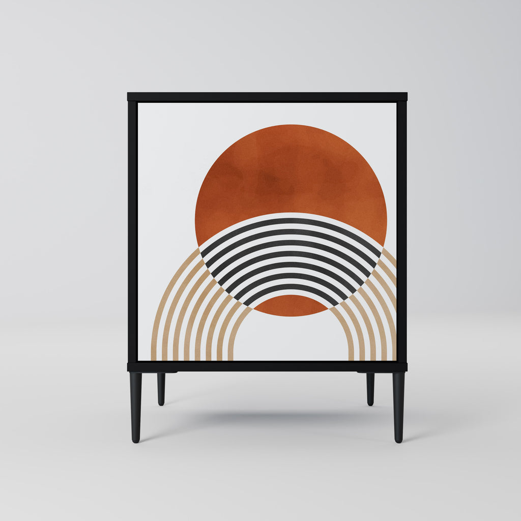 CIRCLE RHYTM Sideboard mit 1 Tür in Schwarz