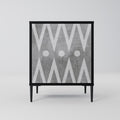 SHARP EDGES 1-Door Sideboard in Black Finish