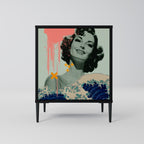 KANAGAWA BEAUTY 1-Door Sideboard in Black Finish