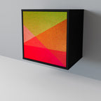 VIVID GEOMETRY 1-Door Sideboard in Black Finish