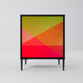 VIVID GEOMETRY 1-Door Sideboard in Black Finish