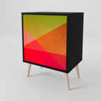 VIVID GEOMETRY 1-Door Sideboard in Black Finish