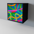 STREAMER TANGLE 1-Door Sideboard in Black Finish