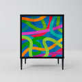 STREAMER TANGLE 1-Door Sideboard in Black Finish