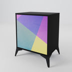 BRIGHT GEOMETRY 1-Door Sideboard in Black Finish