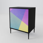 BRIGHT GEOMETRY 1-Door Sideboard in Black Finish
