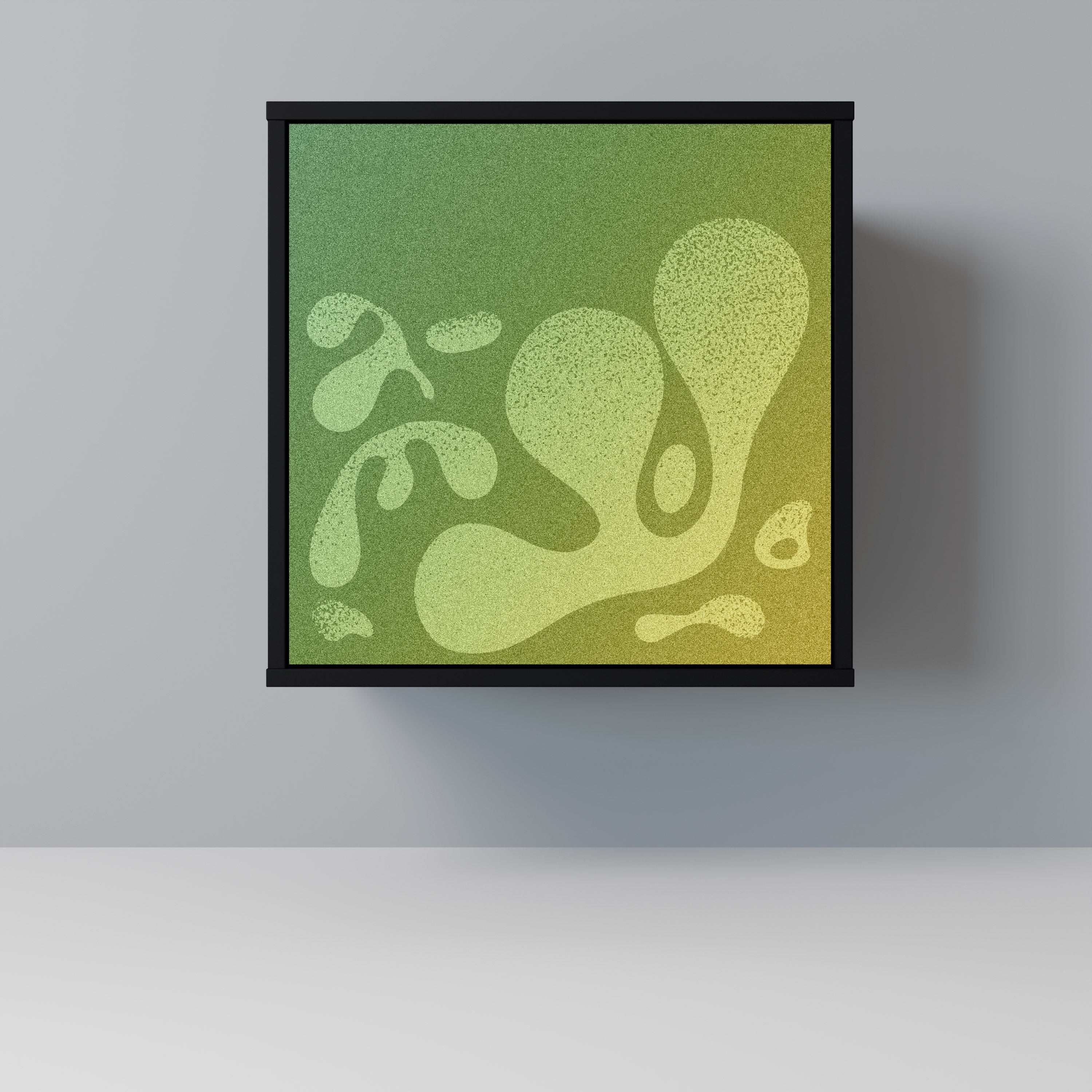 IRREGULAR BLUE 1-Door Sideboard in Black Finish