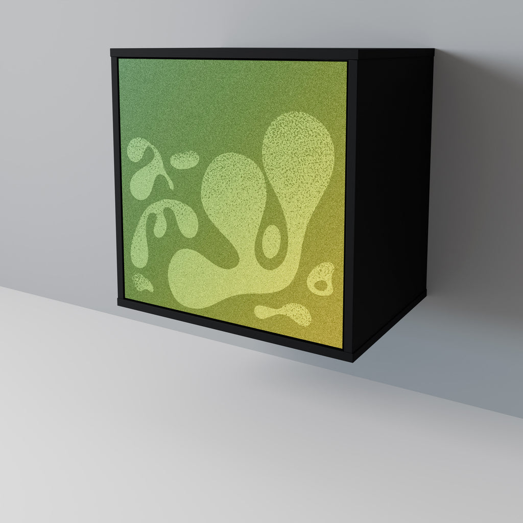 IRREGULAR BLUE 1-Door Sideboard in Black Finish