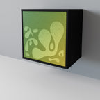 IRREGULAR BLUE 1-Door Sideboard in Black Finish