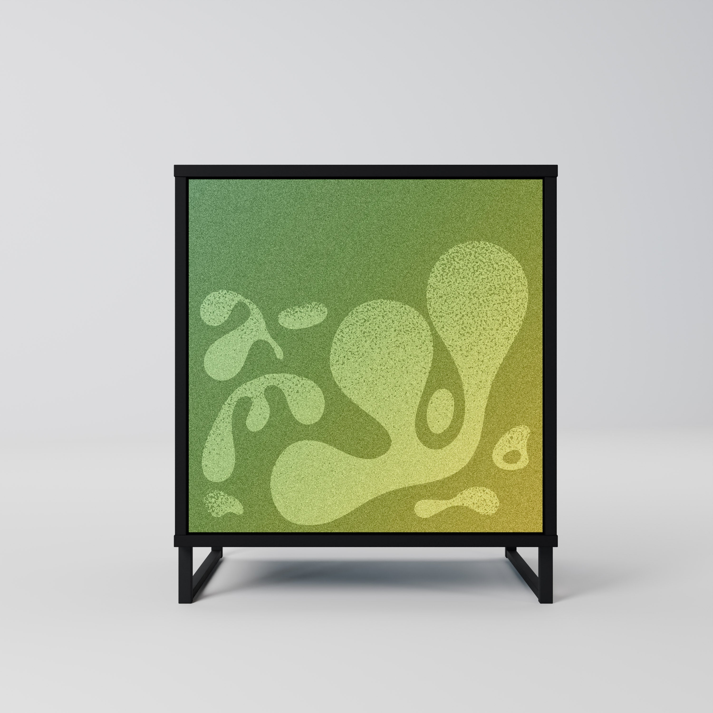 IRREGULAR BLUE 1-Door Sideboard in Black Finish