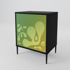 IRREGULAR BLUE 1-Door Sideboard in Black Finish