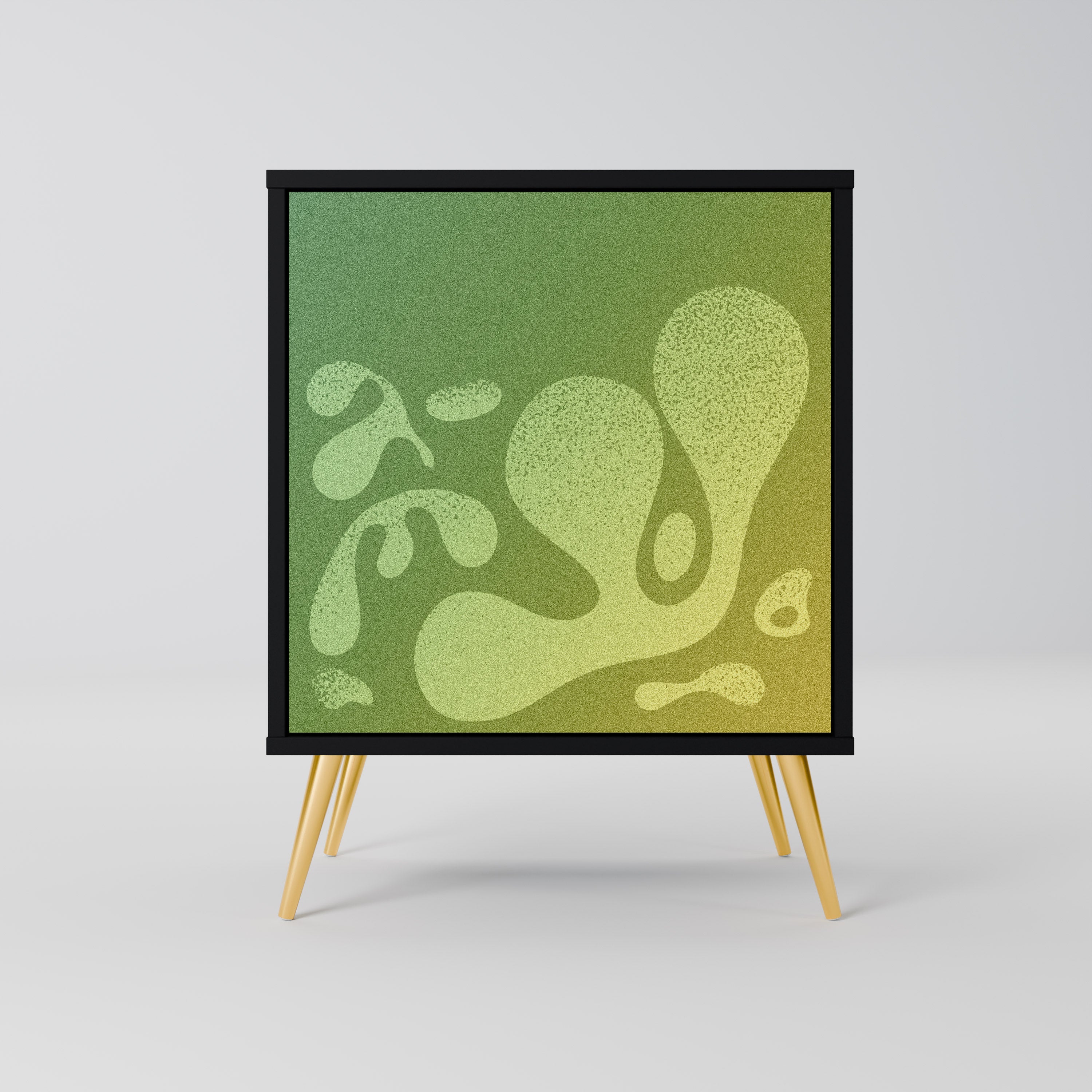 IRREGULAR BLUE 1-Door Sideboard in Black Finish