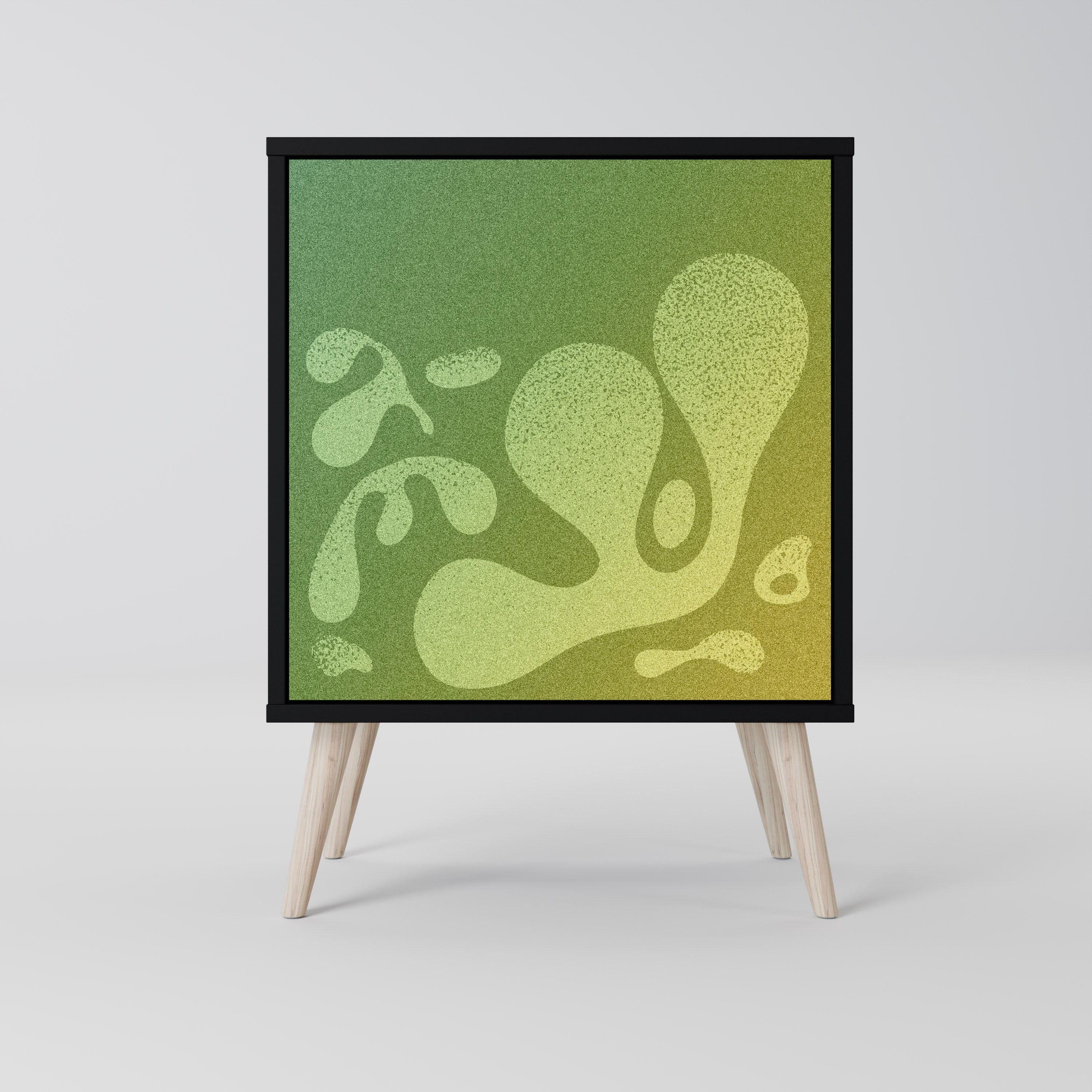 IRREGULAR BLUE 1-Door Sideboard in Black Finish