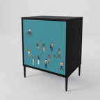 COLLECTIVE STREAM 1-Door Sideboard in Black Finish