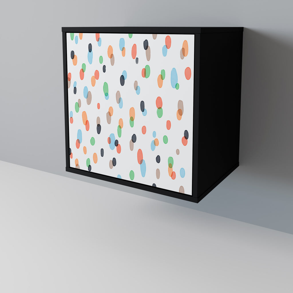 ENERGETIC SPOTS 1-Door Sideboard in Black Finish