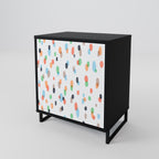 ENERGETIC SPOTS 1-Door Sideboard in Black Finish