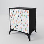 ENERGETIC SPOTS 1-Door Sideboard in Black Finish