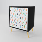 ENERGETIC SPOTS 1-Door Sideboard in Black Finish