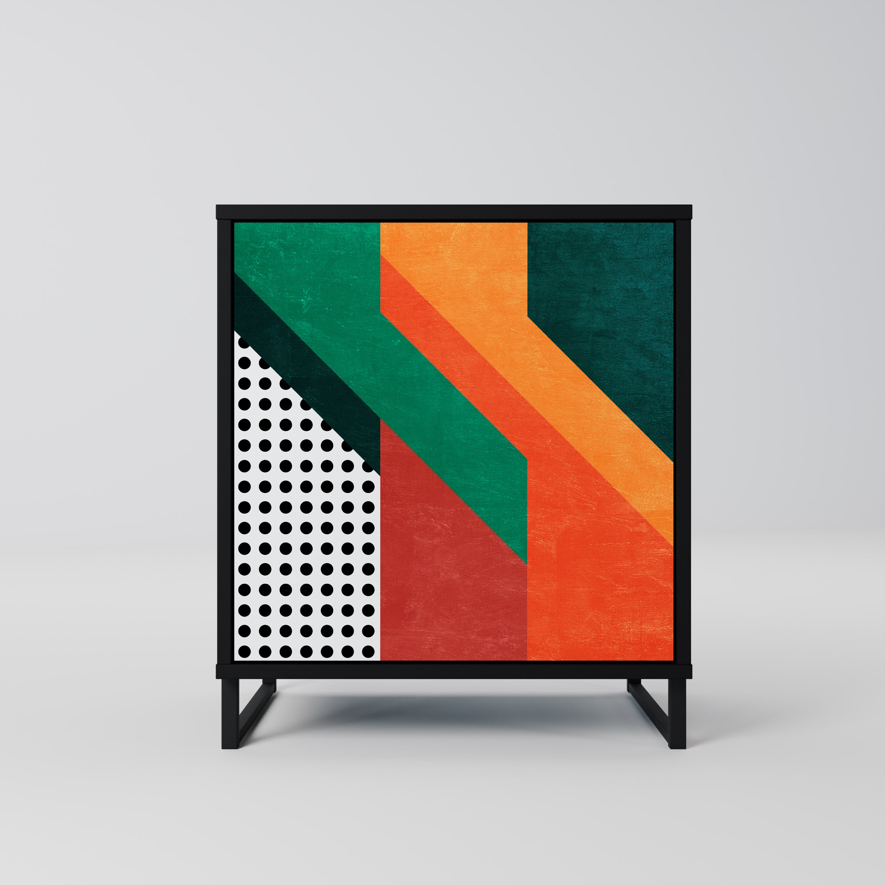 MAKESHIFT ARTISTRY 1-Door Sideboard in Black Finish