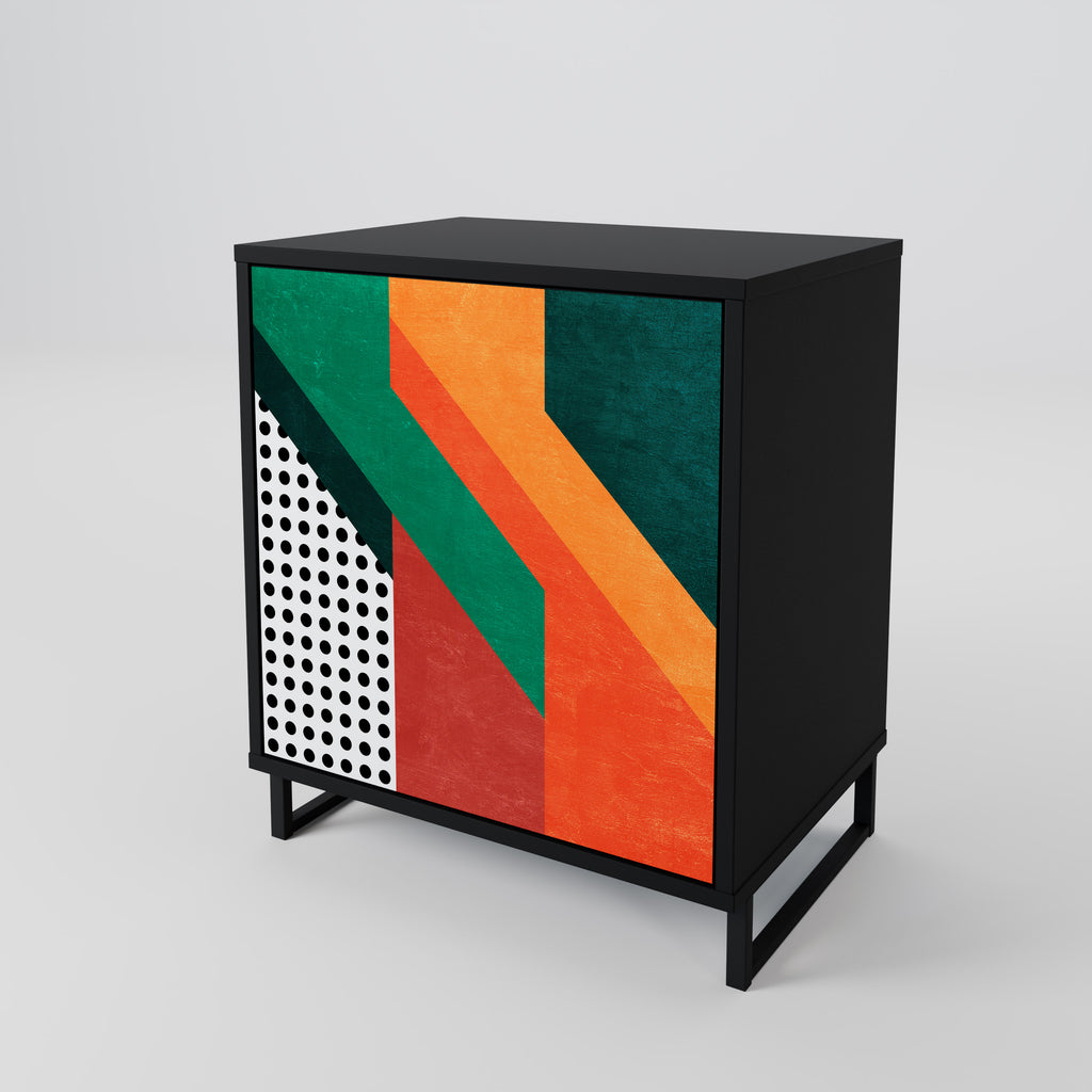 MAKESHIFT ARTISTRY 1-Door Sideboard in Black Finish