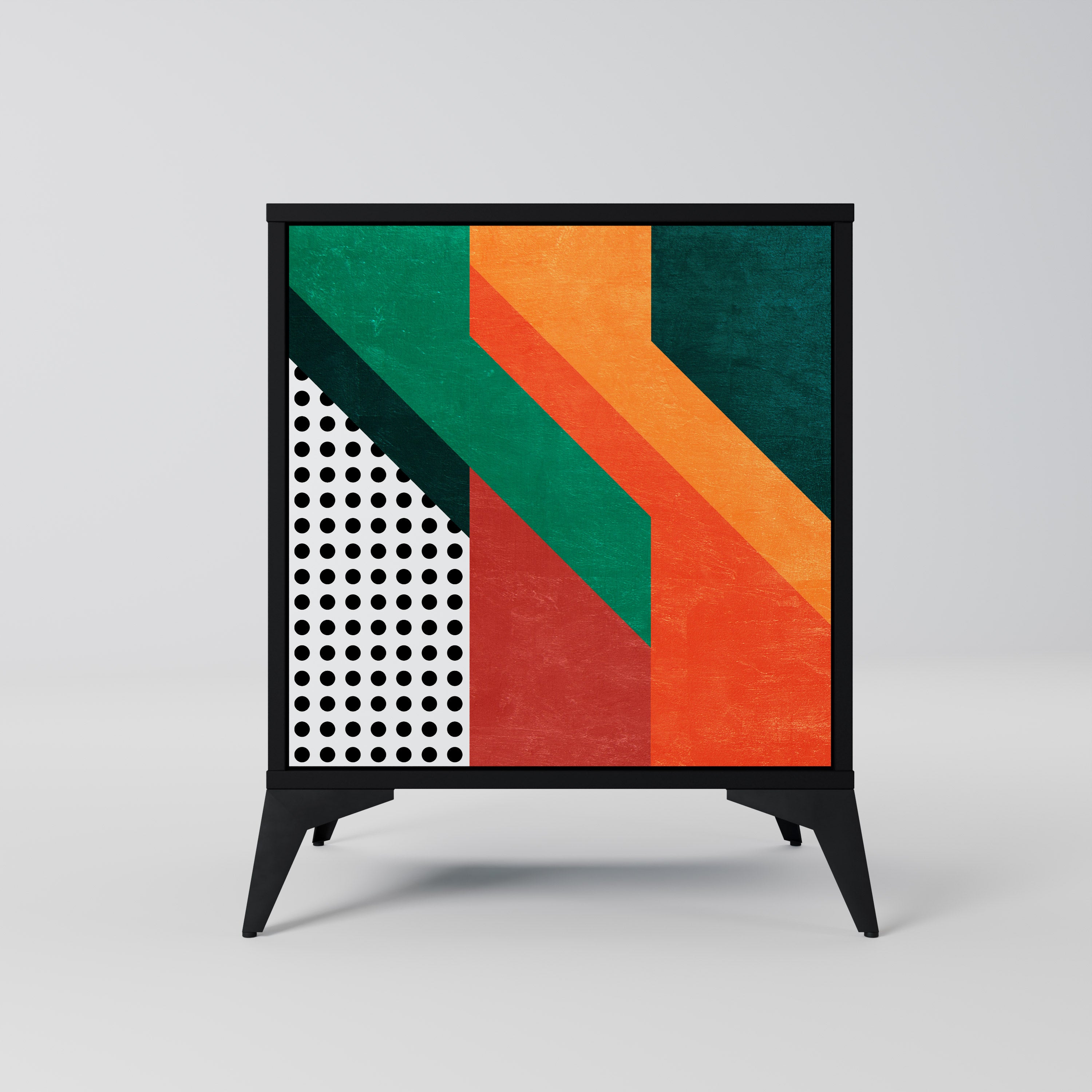 MAKESHIFT ARTISTRY 1-Door Sideboard in Black Finish