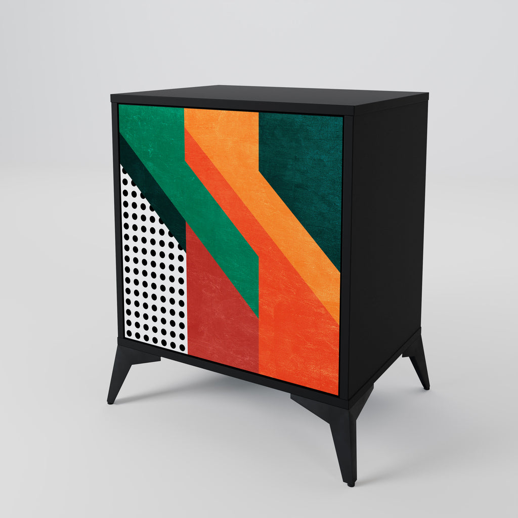MAKESHIFT ARTISTRY 1-Door Sideboard in Black Finish