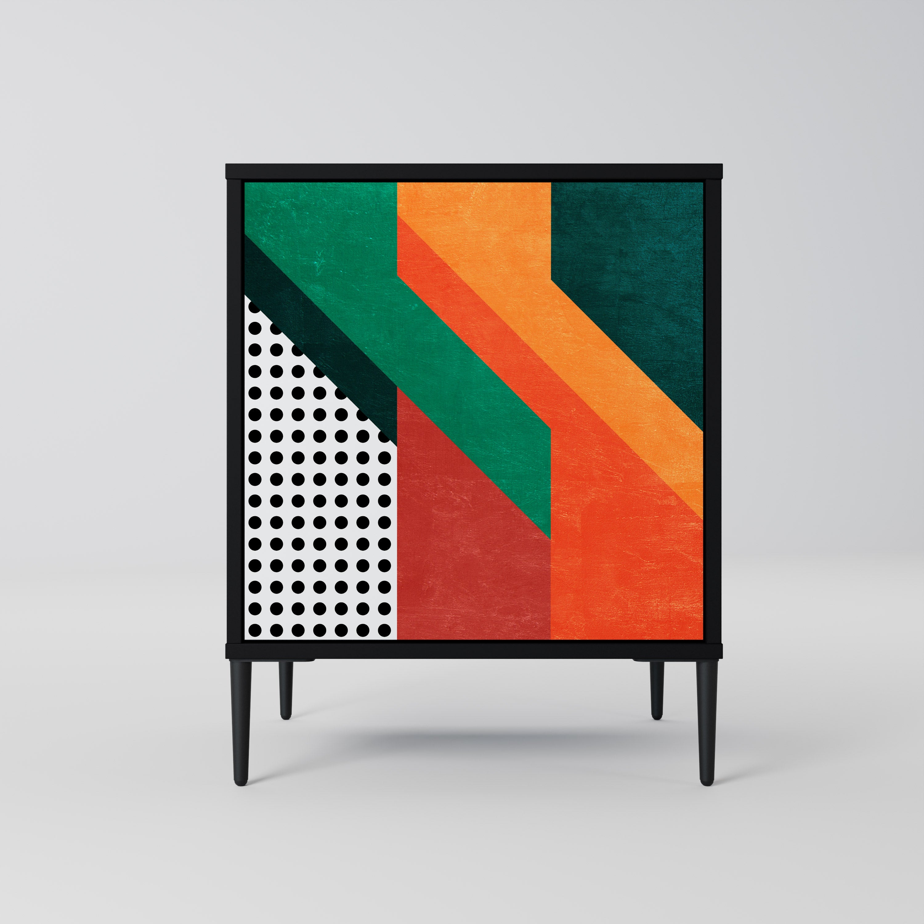 MAKESHIFT ARTISTRY 1-Door Sideboard in Black Finish