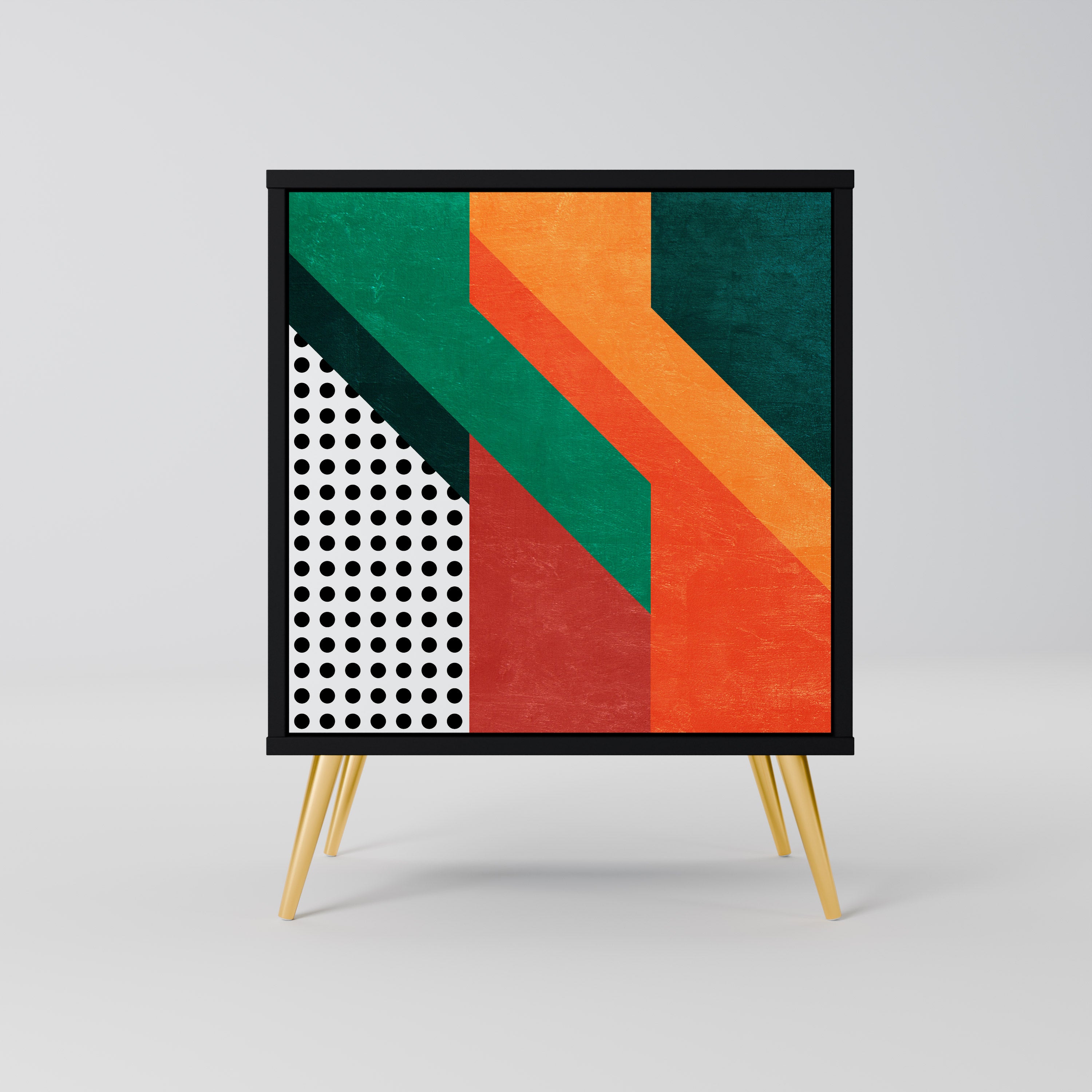 MAKESHIFT ARTISTRY 1-Door Sideboard in Black Finish