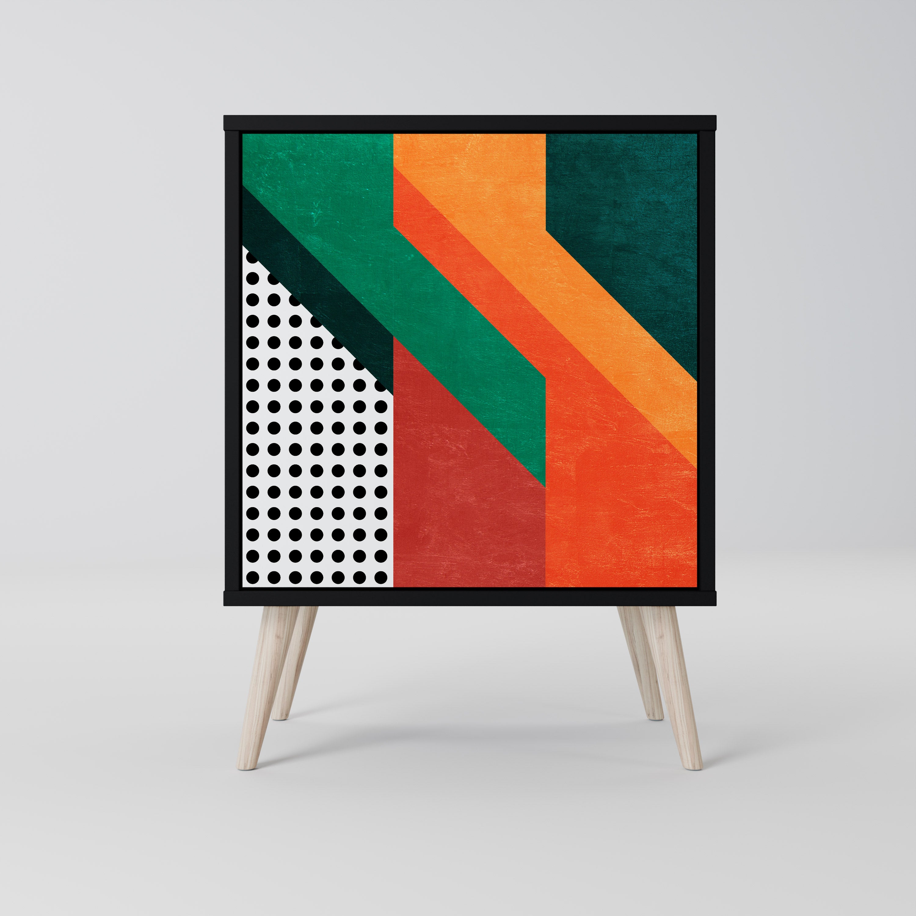 MAKESHIFT ARTISTRY 1-Door Sideboard in Black Finish