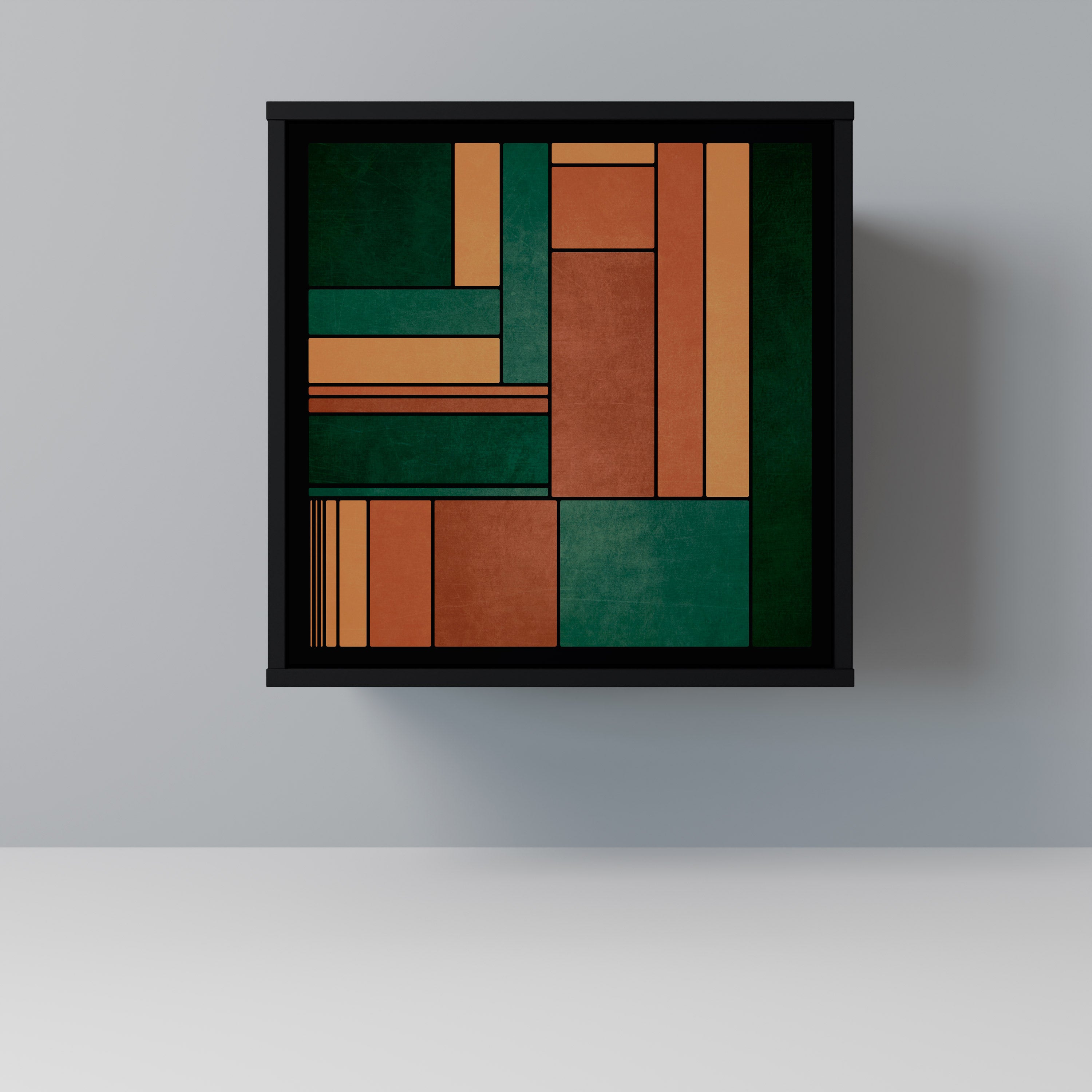 EARTHY FIGURES 1-Door Sideboard in Black Finish