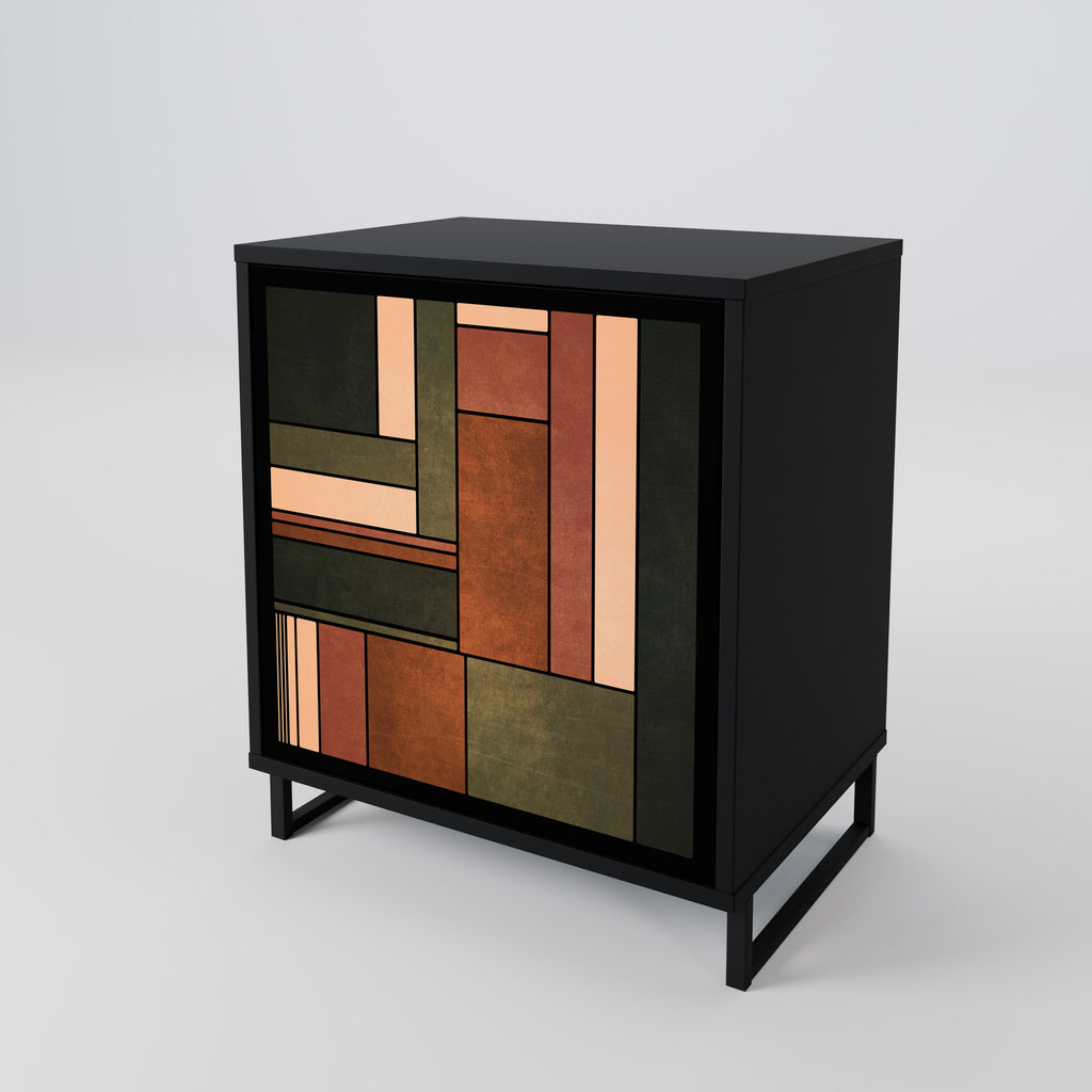 FIGURES OF NATURE 1-Door Sideboard in Black Finish