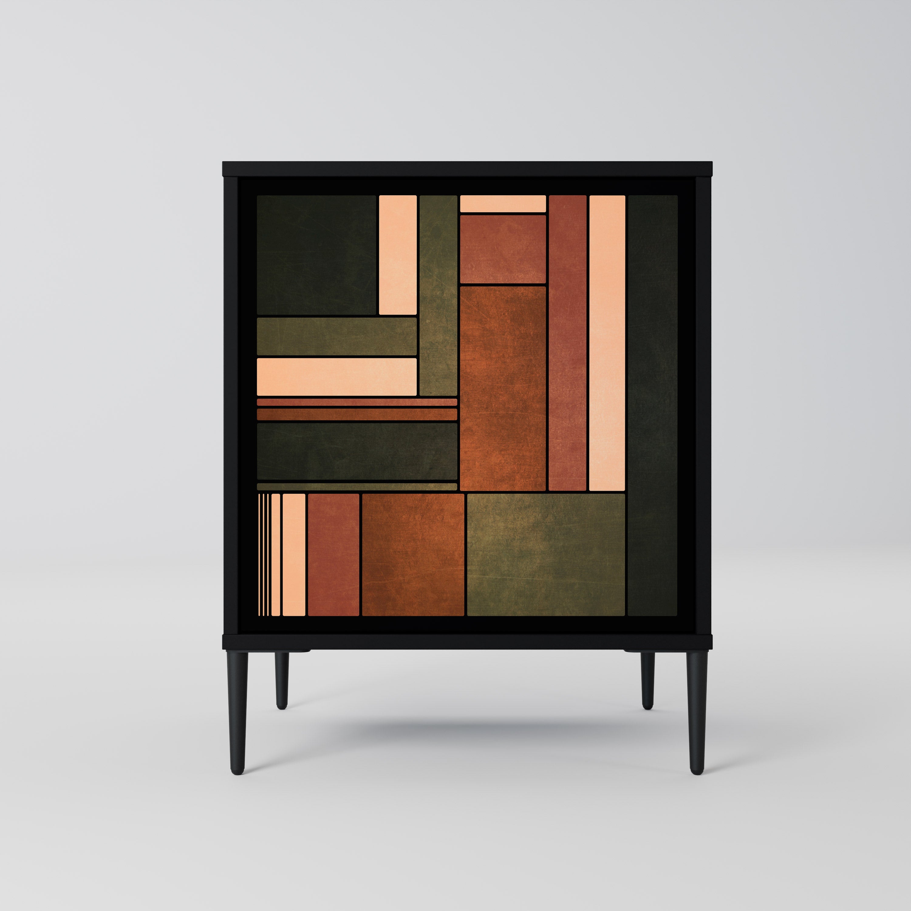 FIGURES OF NATURE 1-Door Sideboard in Black Finish