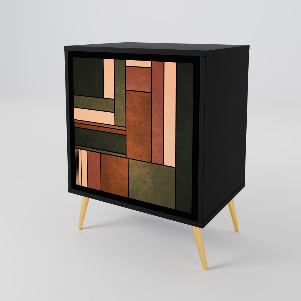 FIGURES OF NATURE 1-Door Sideboard in Black Finish