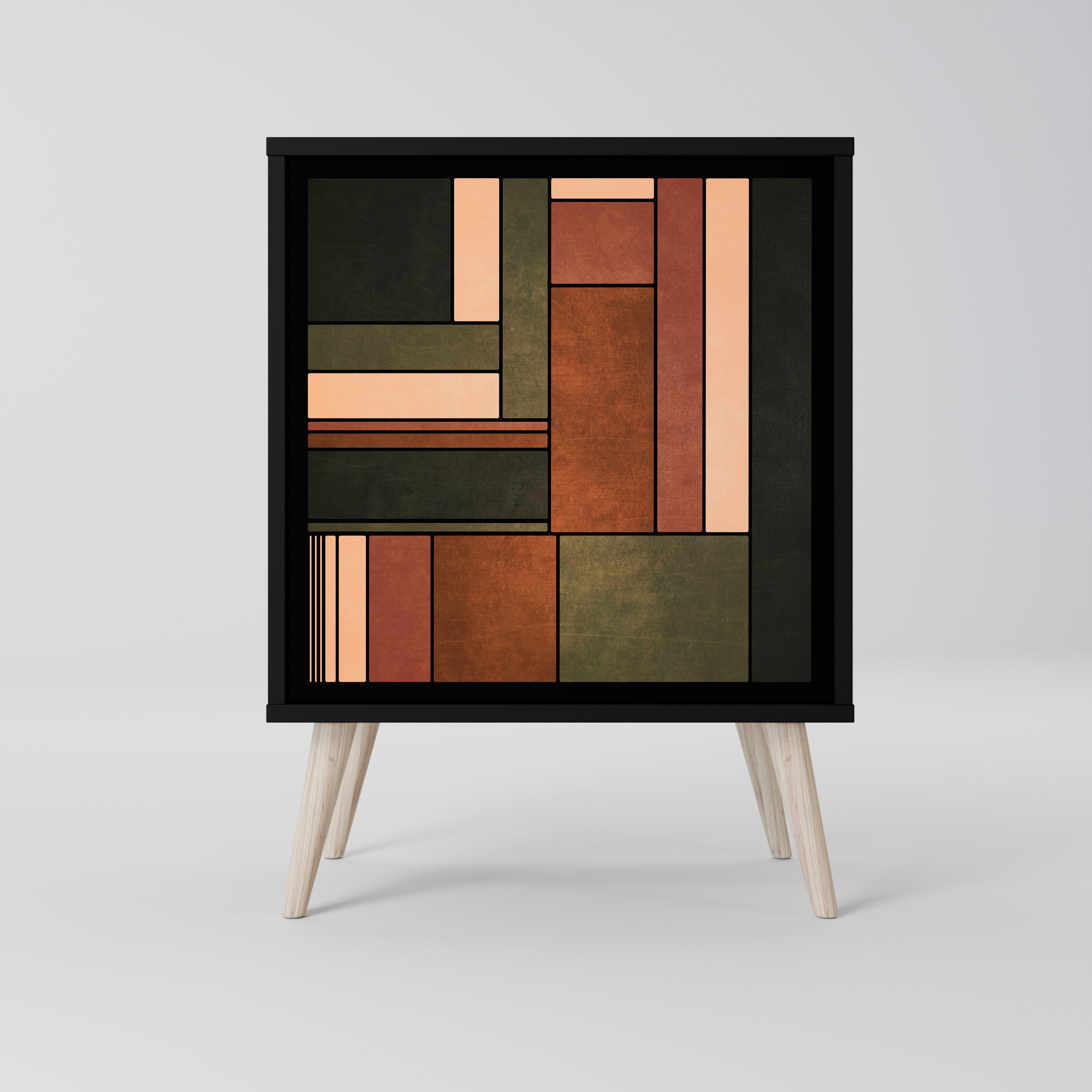 FIGURES OF NATURE 1-Door Sideboard in Black Finish