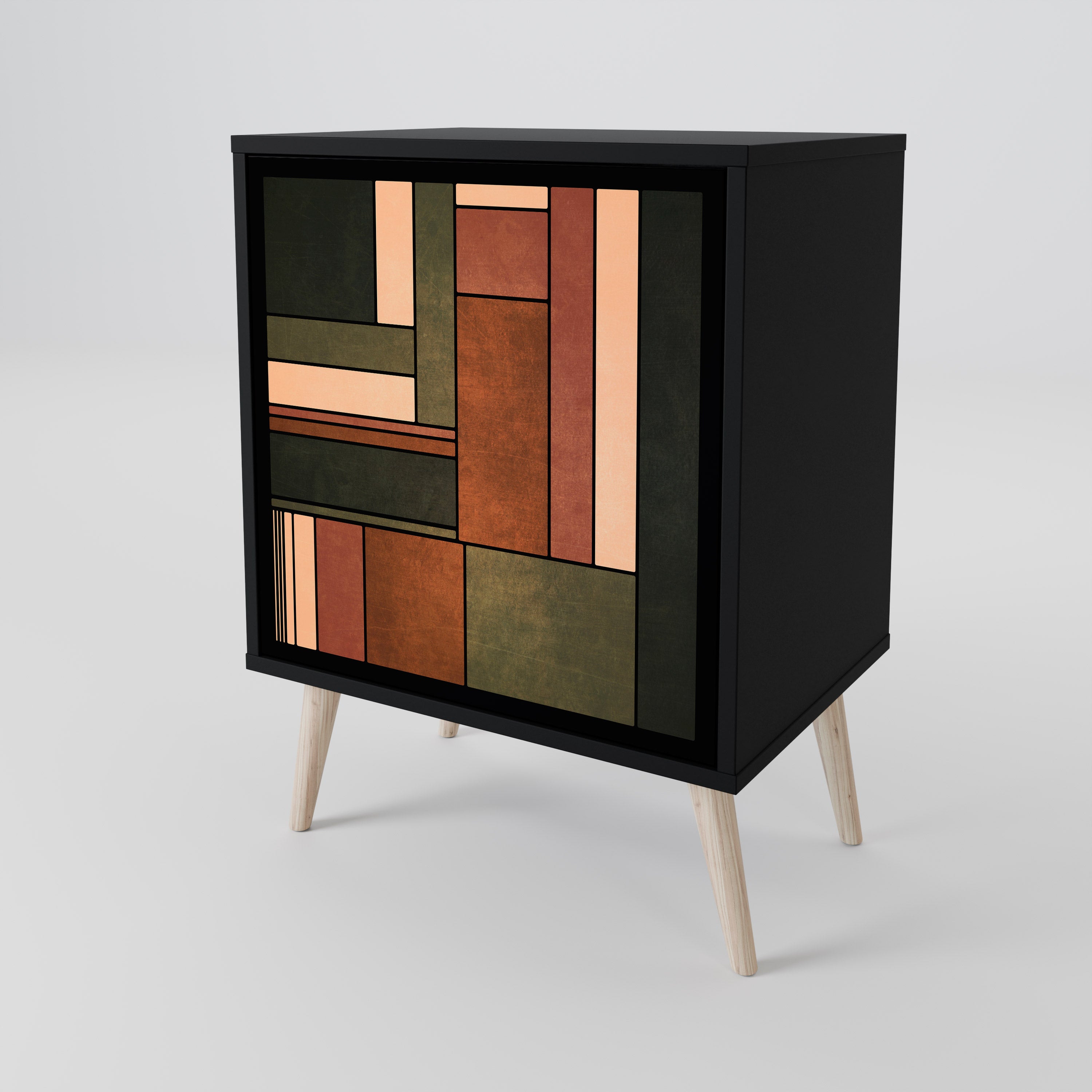 FIGURES OF NATURE 1-Door Sideboard in Black Finish