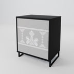 THAI GRAY 1-Door Sideboard in Black Finish